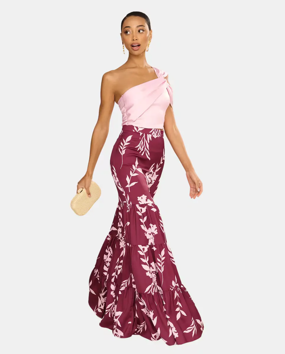 Длинная юбка с воланами и цветочным принтом MIPHAI, фиолетовый
Длинная юбка с воланами и цветочным принтом MIPHAI, фиолетовый