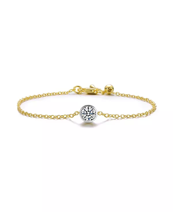 Двухцветный браслет-цепочка с прозрачным безелем и кубическим цирконием Rachel Glauber, two-toned
Двухцветный браслет-цепочка с прозрачным безелем и кубическим цирконием Rachel Glauber, two-toned