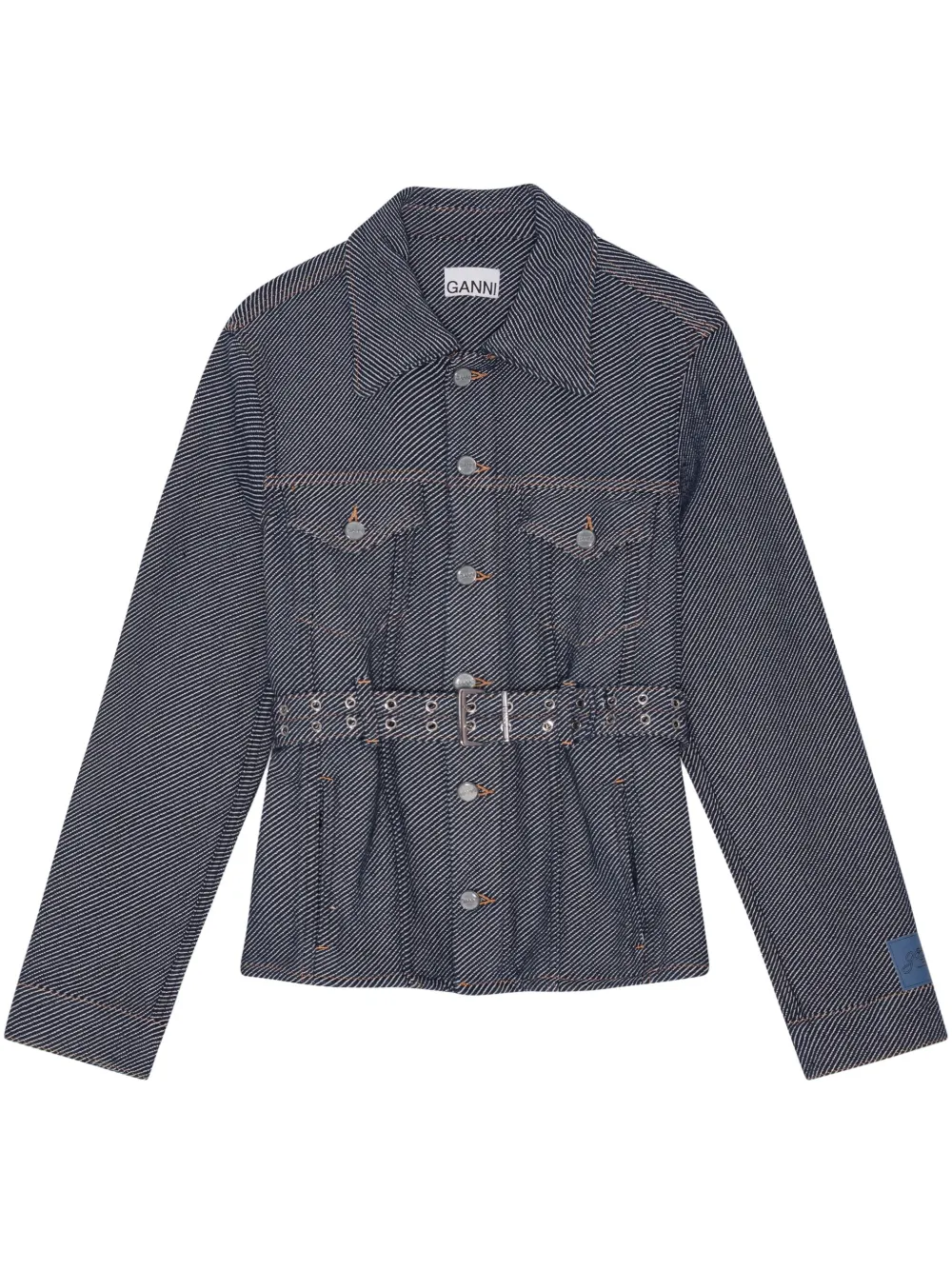 Джинсовая куртка с поясом GANNI, синий
Джинсовая куртка с поясом GANNI, синий