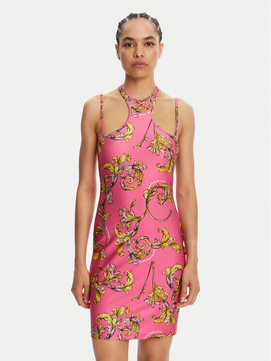 Коктейльное платье облегающего кроя 78HAO914 Versace Jeans Couture, розовый 
Коктейльное платье облегающего кроя 78HAO914 Versace Jeans Couture, розовый