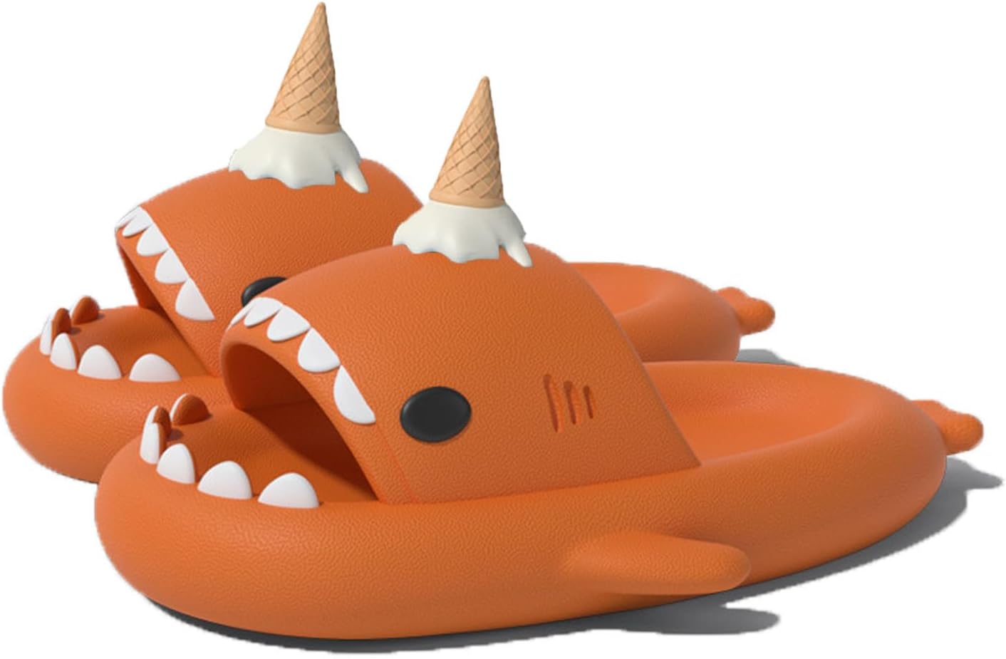 Сандалии Zureto Ice Cream Shark, с 3D-забавными плавниками в виде мороженого, унисекс, облачные сандалии-акулы из ЭВА для пляжа, оранжевый
Сандалии Zureto Ice Cream Shark, с 3D-забавными плавниками в виде мороженого, унисекс, облачные сандалии-акулы из ЭВА для пляжа, оранжевый