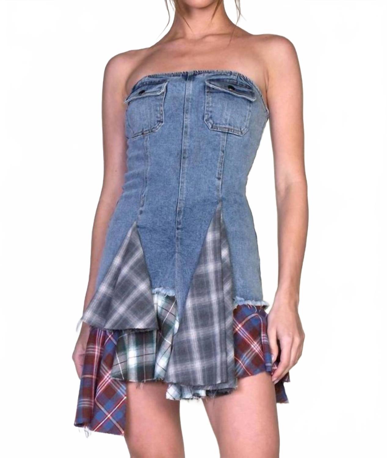 Мини-платье в стиле колор-блок из денима Rehab Lab, Denim
Мини-платье в стиле колор-блок из денима Rehab Lab, Denim