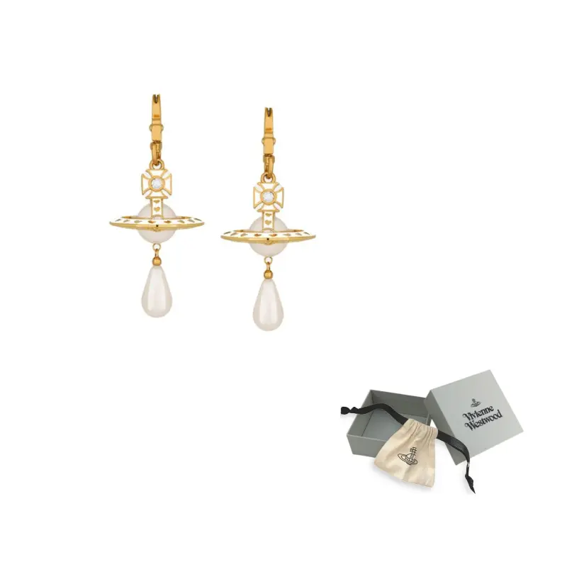 Vivienne Westwood Латунные серьги женские, золотисто-белые
Vivienne Westwood Латунные серьги женские, золотисто-белые