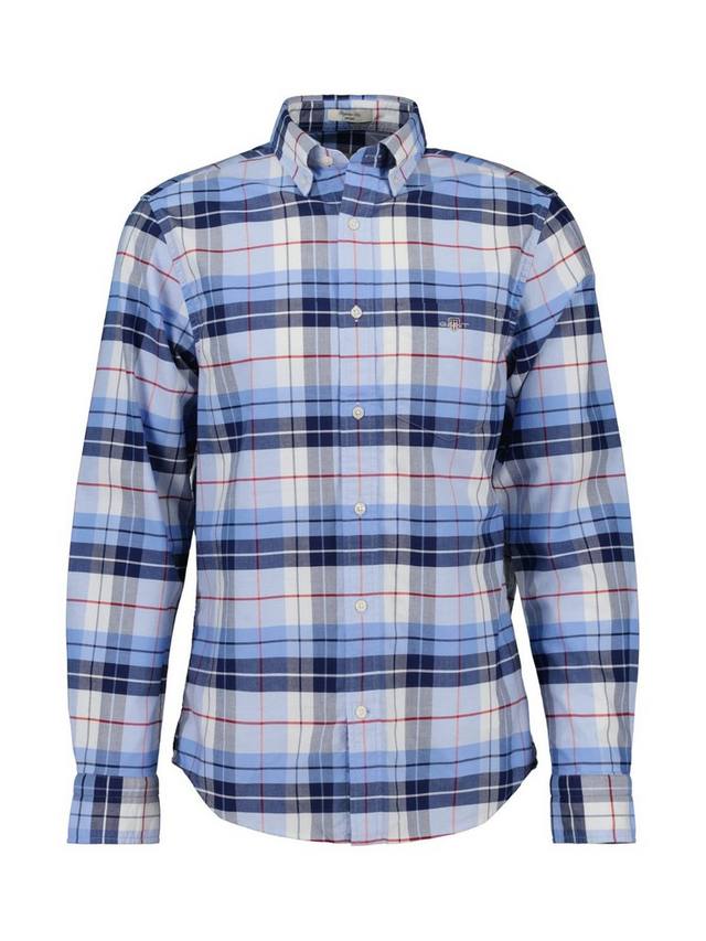 Хлопковая клетчатая оксфордская рубашка GANT, Light Blue
Хлопковая клетчатая оксфордская рубашка GANT, Light Blue