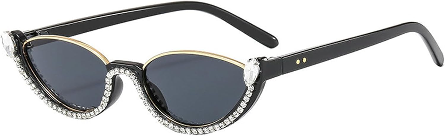 Модные маленькие солнцезащитные очки-«кошачий глаз» со стразами, милые овальные солнцезащитные очки с бриллиантами для вечеринки, винтажный стиль, тонированные линзы helena, C1
Модные маленькие солнцезащитные очки-«кошачий глаз» со стразами, милые овальные солнцезащитные очки с бриллиантами для вечеринки, винтажный стиль, тонированные линзы helena, C1
