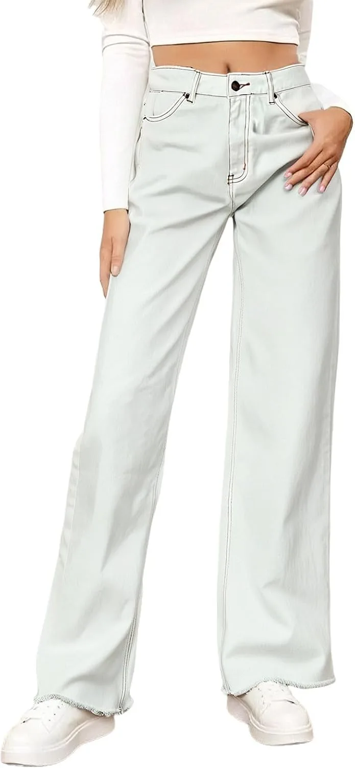 Прямые джинсы JiXiang для женщин с высокой посадкой
Прямые джинсы JiXiang для женщин с высокой посадкой