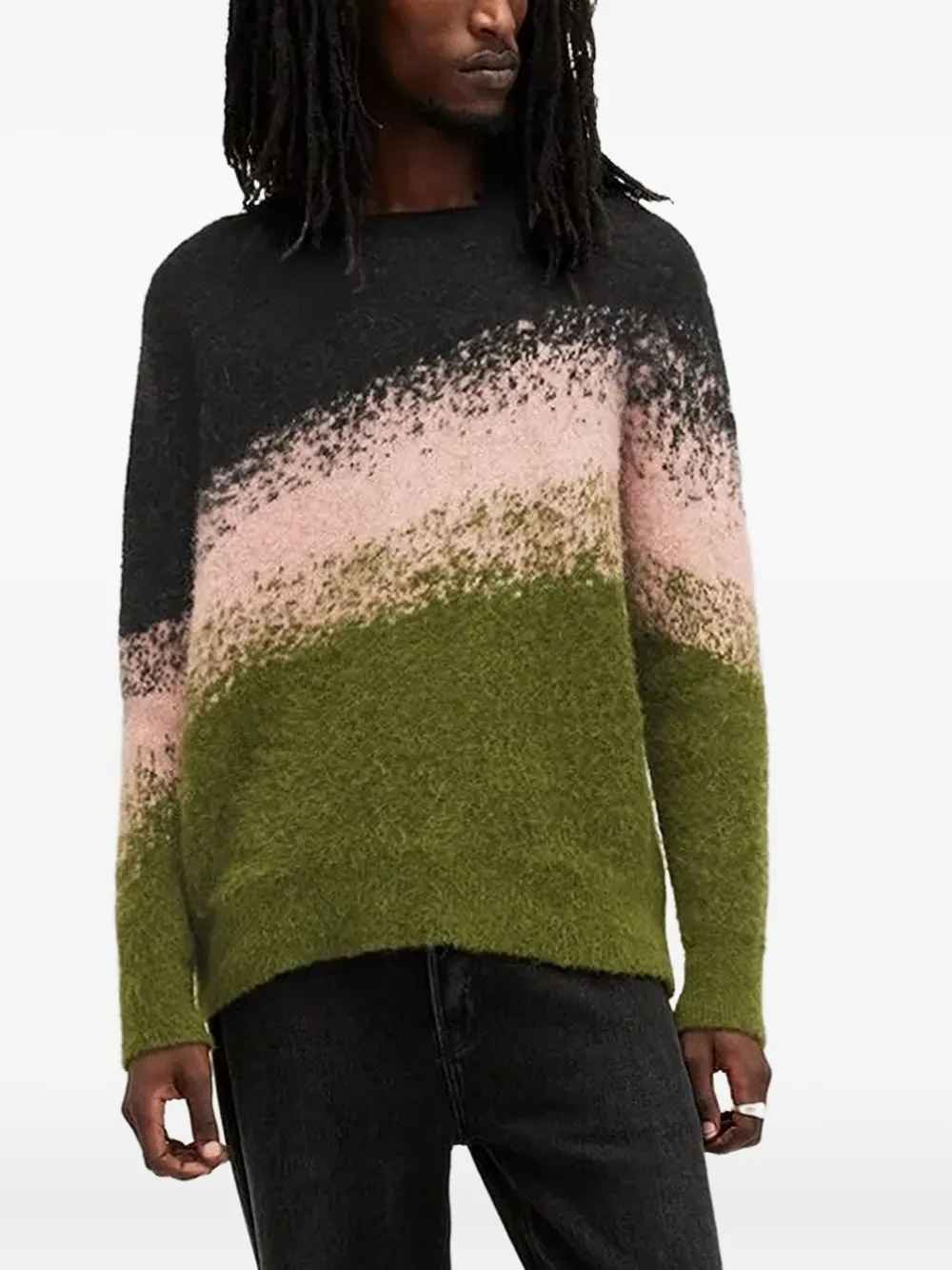 Свитер с круглым вырезом и эффектом омбре AllSaints, зеленый
Свитер с круглым вырезом и эффектом омбре AllSaints, зеленый