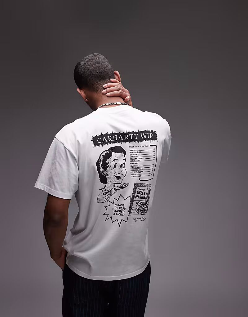 Футболка с графическим принтом из каталога Carhartt WIP белого цвета
Футболка с графическим принтом из каталога Carhartt WIP белого цвета