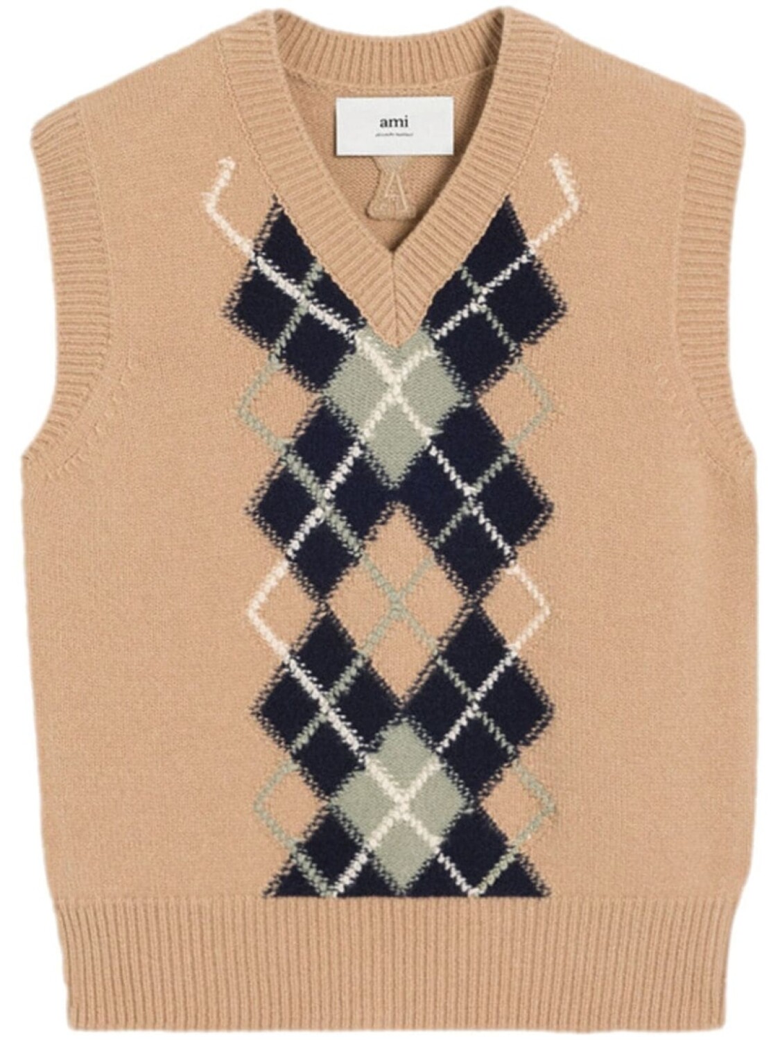 AMI Paris джемпер без рукавов с узором аргайл из смесового кашемира, серый
AMI Paris джемпер без рукавов с узором аргайл из смесового кашемира, серый