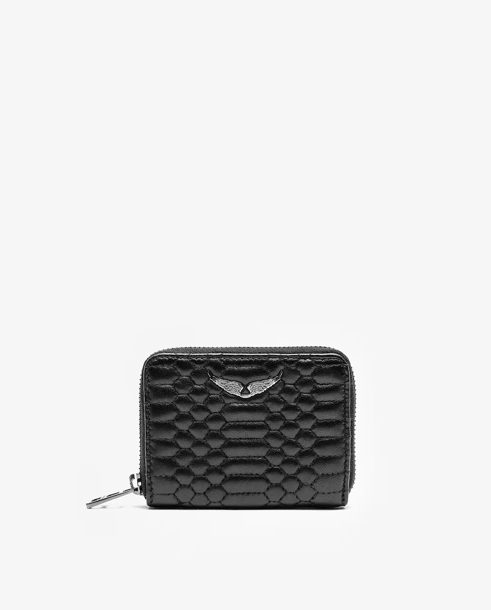 Кожаный кошелек Mini ZV Matelasse Zadig & Voltaire, черный 
Кожаный кошелек Mini ZV Matelasse Zadig & Voltaire, черный
