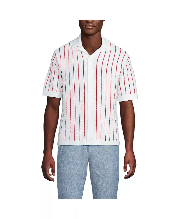 Мужская короткорукавная вязаная поло на пуговицах Lands' End, красный
Мужская короткорукавная вязаная поло на пуговицах Lands' End, красный