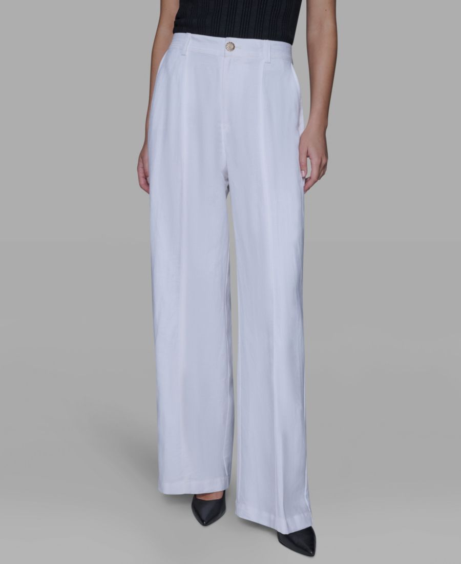 Женские прямые брюки из смесовой льняной ткани с карманами KARL LAGERFELD PARIS, Soft White
Женские прямые брюки из смесовой льняной ткани с карманами KARL LAGERFELD PARIS, Soft White