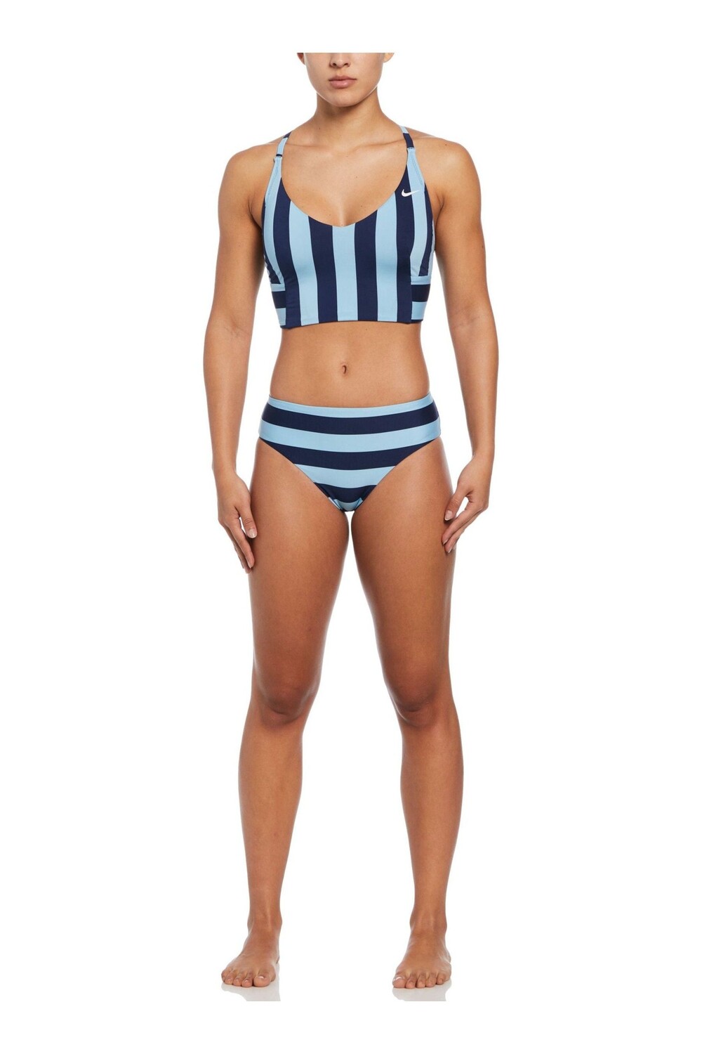 Эффектное купальник-бикини с полосками Nike, синий
Эффектное купальник-бикини с полосками Nike, синий