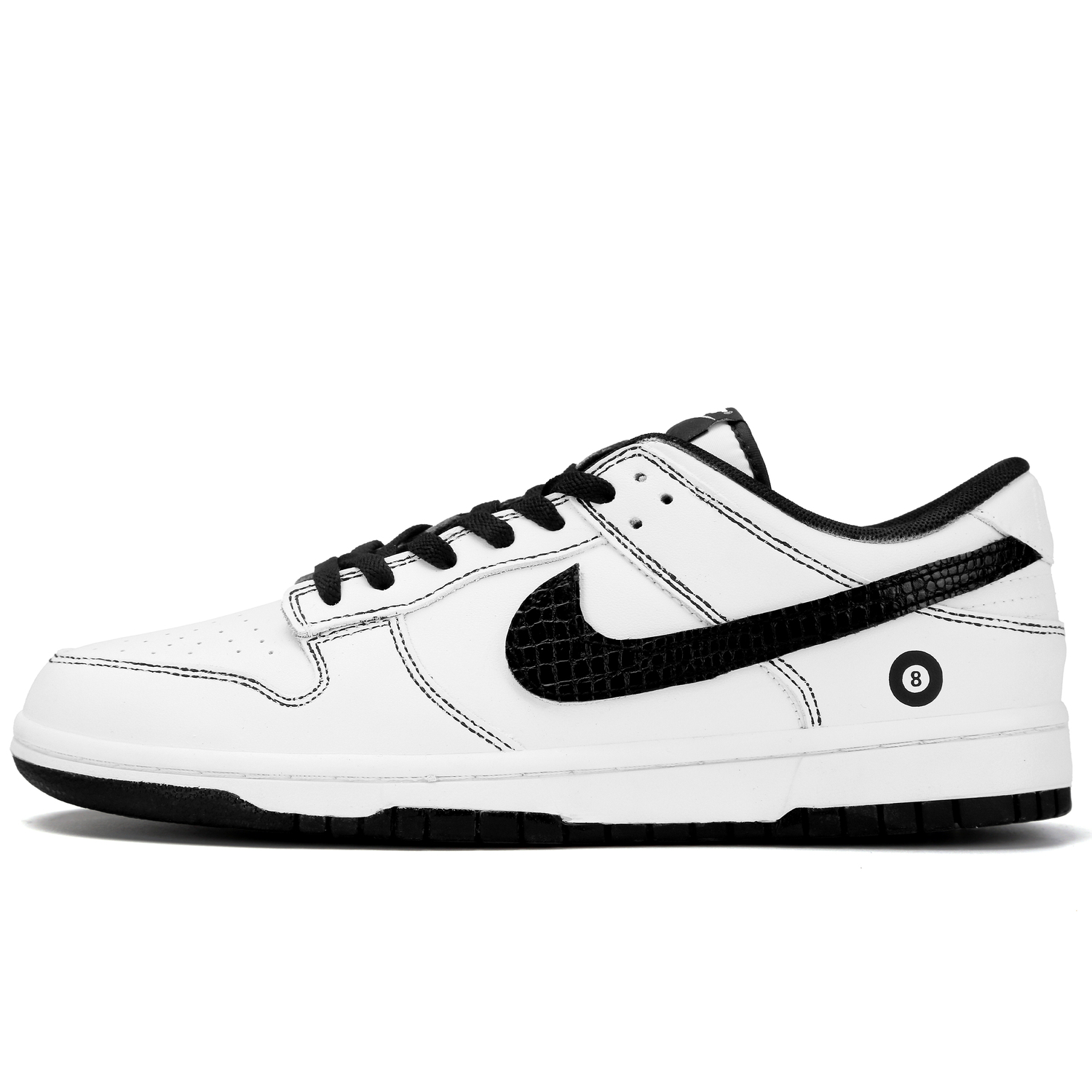 Dunk Size 8 Ball устойчивые к истиранию низкие скейтборд-кроссовки Unisex Nike, черный/белый
Dunk Size 8 Ball устойчивые к истиранию низкие скейтборд-кроссовки Unisex Nike, черный/белый