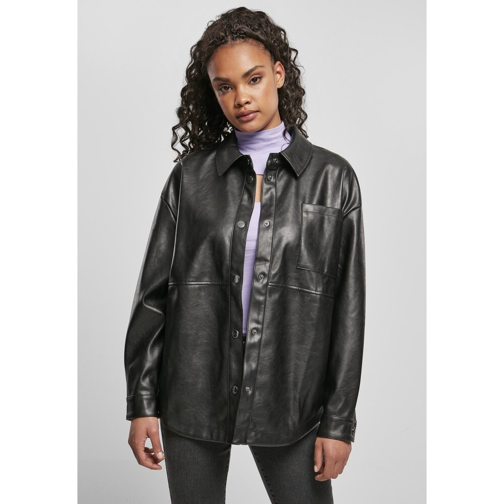 Рубашка Urban Classics S Faux Leather Over, черный
Рубашка Urban Classics S Faux Leather Over, черный