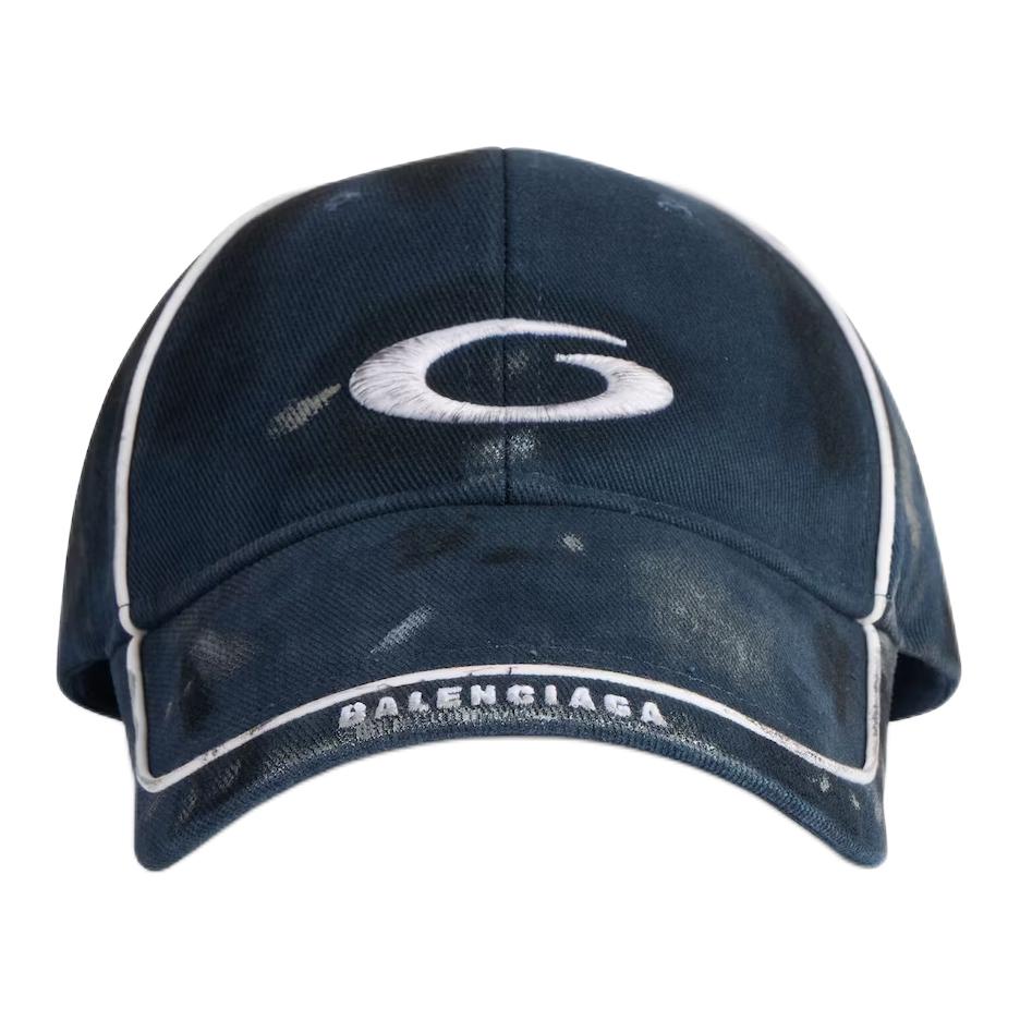Balenciaga Вышитая кепка с винтажным эффектом, Blue
Balenciaga Вышитая кепка с винтажным эффектом, Blue