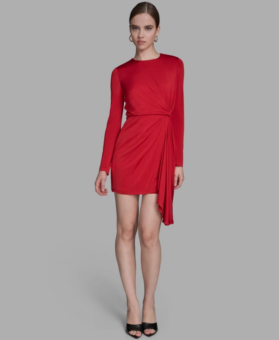 Женское платье-футляр с длинными рукавами и боковым узлом BCBG, Red Hot
Женское платье-футляр с длинными рукавами и боковым узлом BCBG, Red Hot