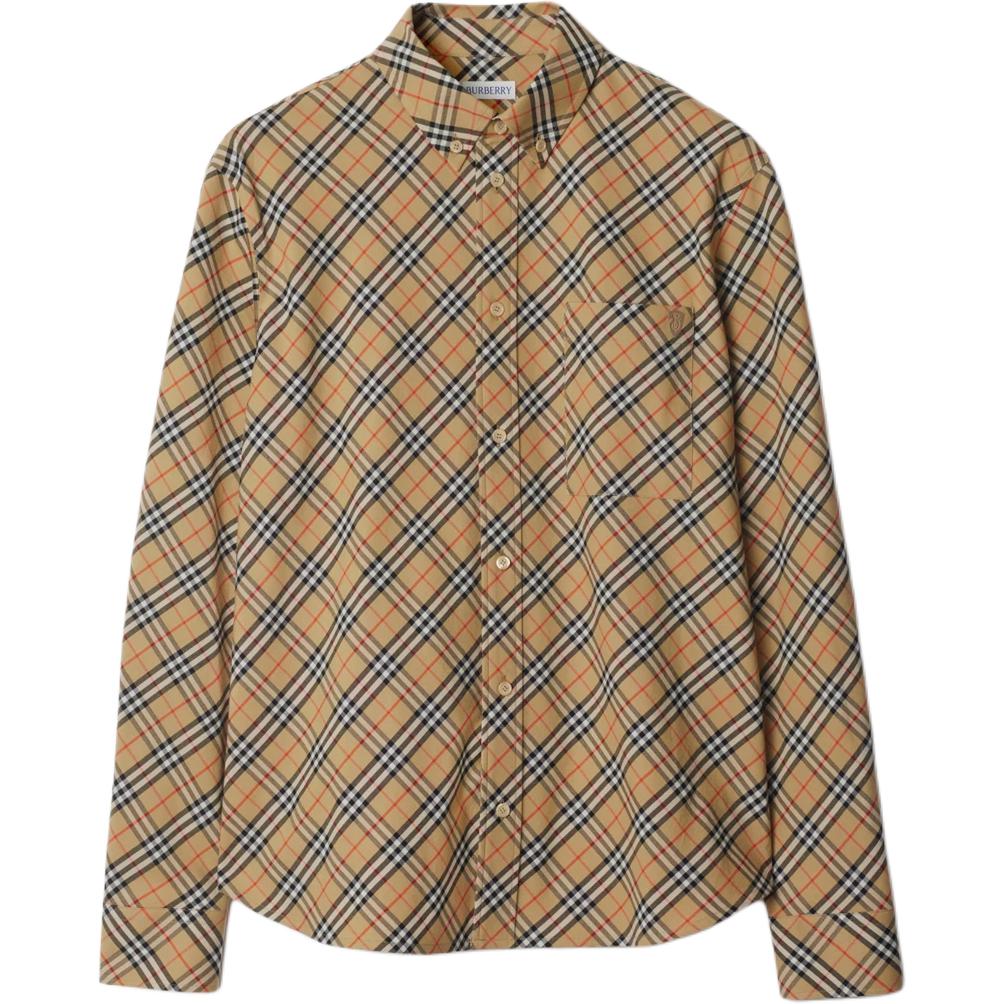Клетчатая хлопковая рубашка Burberry, бежевый
Клетчатая хлопковая рубашка Burberry, бежевый