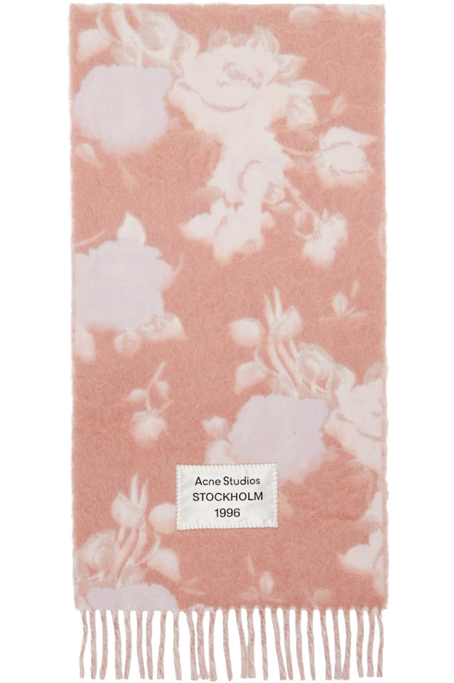 Шерстяной шарф с бахромой Acne Studios, розовый
Шерстяной шарф с бахромой Acne Studios, розовый