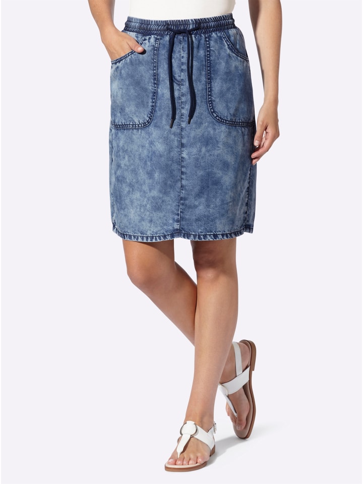 Юбка-слипон из денима синего цвета Heine
Юбка-слипон из денима синего цвета Heine