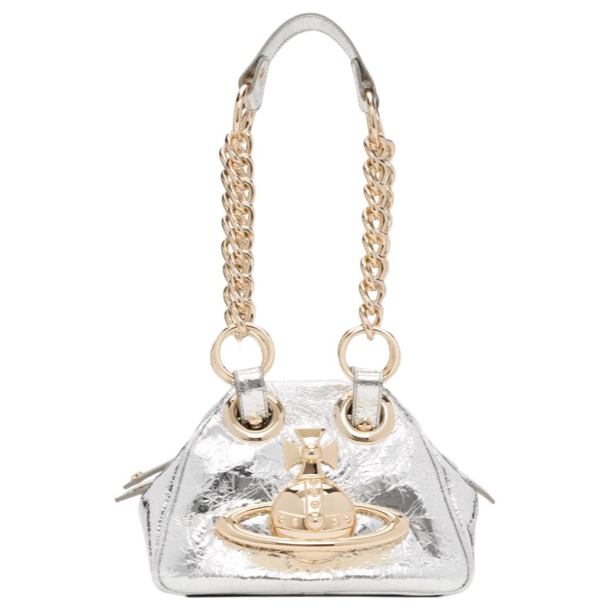 Vivienne Westwood Кожаная женская сумка золотистого цвета
Vivienne Westwood Кожаная женская сумка золотистого цвета