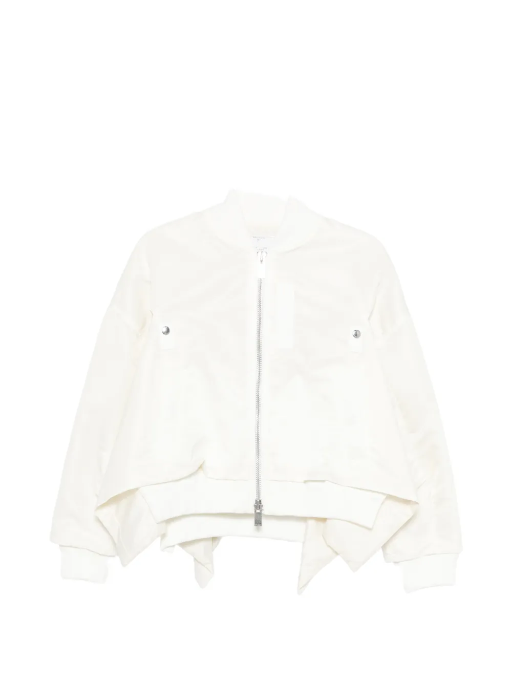 Бомбер на молнии Sacai, белый
Бомбер на молнии Sacai, белый