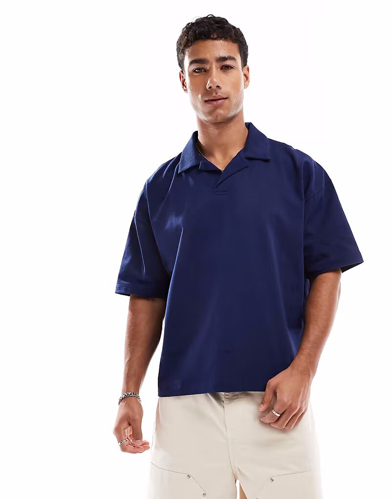 ASOS DESIGN плотная свободная рубашка-поло Revere темно-синего цвета
ASOS DESIGN плотная свободная рубашка-поло Revere темно-синего цвета