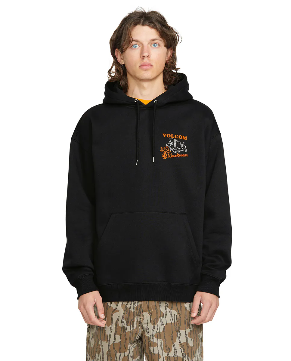 Мужская черная толстовка с капюшоном Volcom, чёрный 
Мужская черная толстовка с капюшоном Volcom, чёрный