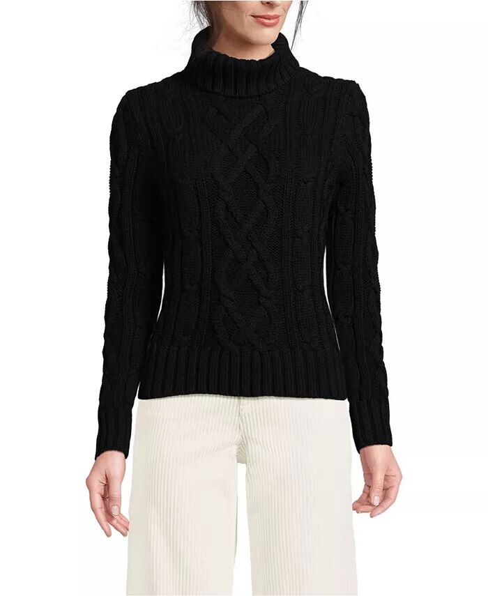 Женский свитер Drifter Cable Waterneck Lands' End, черный
Женский свитер Drifter Cable Waterneck Lands' End, черный