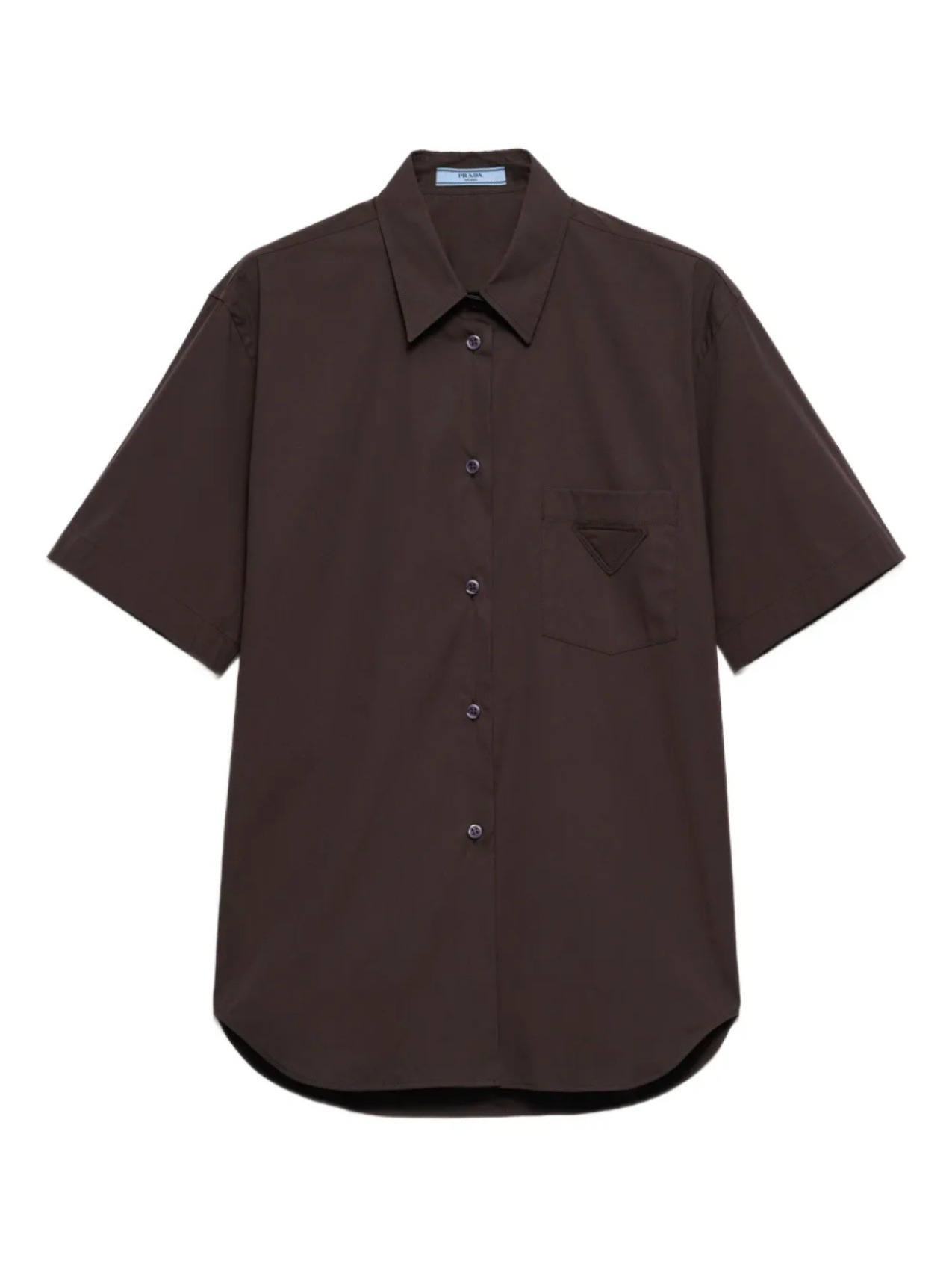 Prada поплиновая рубашка, коричневый
Prada поплиновая рубашка, коричневый