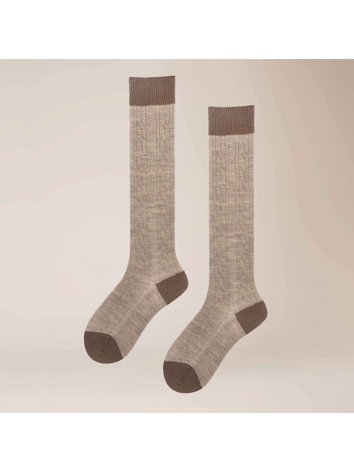 Kunert Носки до колена Heritage Socks Fashion бежево-серого цвета
Kunert Носки до колена Heritage Socks Fashion бежево-серого цвета