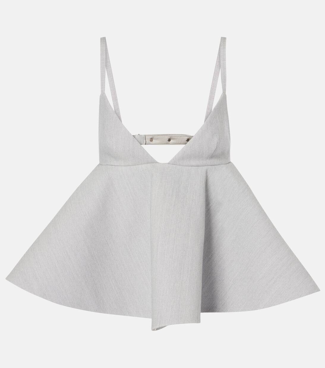 Топ с баской Le Haut Vela Jacquemus, цвет light grey
Топ с баской Le Haut Vela Jacquemus, цвет light grey