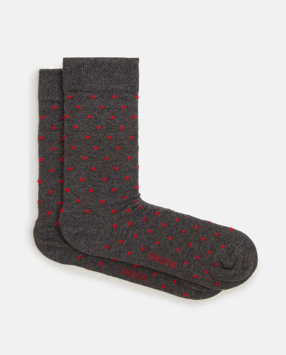 Высокие унисекс носки из органического хлопка Besocks, темно-серый 
Высокие унисекс носки из органического хлопка Besocks, темно-серый