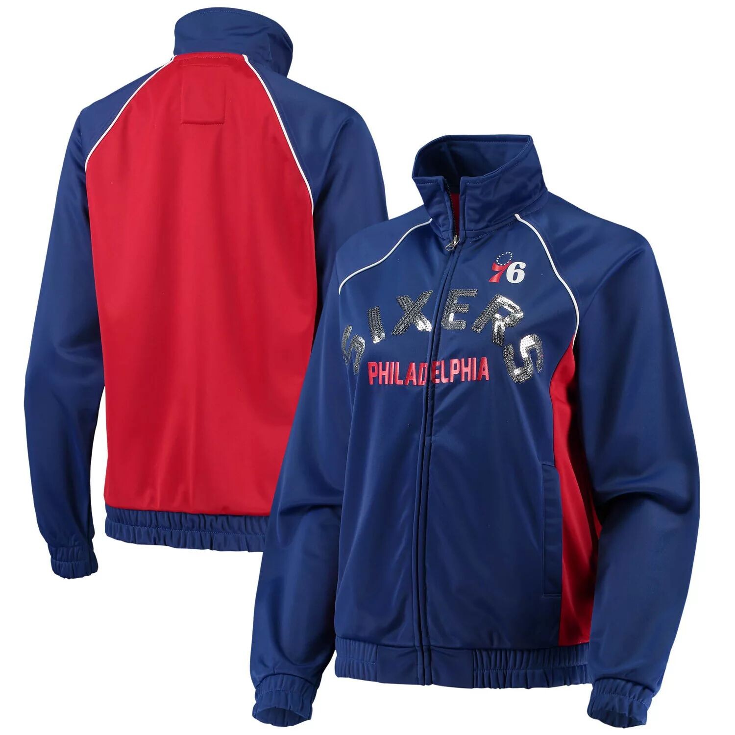 Женская спортивная куртка G-III 4Her от Carl Banks Royal/Red Philadelphia 76ers Backfield Raglan с молнией во всю длину G-III
Женская спортивная куртка G-III 4Her от Carl Banks Royal/Red Philadelphia 76ers Backfield Raglan с молнией во всю длину G-III