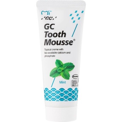 Tooth Mousse Mint 35 мл - Защитный реминерализующий крем для чувствительных зубов (без фтора) Gc
Tooth Mousse Mint 35 мл - Защитный реминерализующий крем для чувствительных зубов (без фтора) Gc