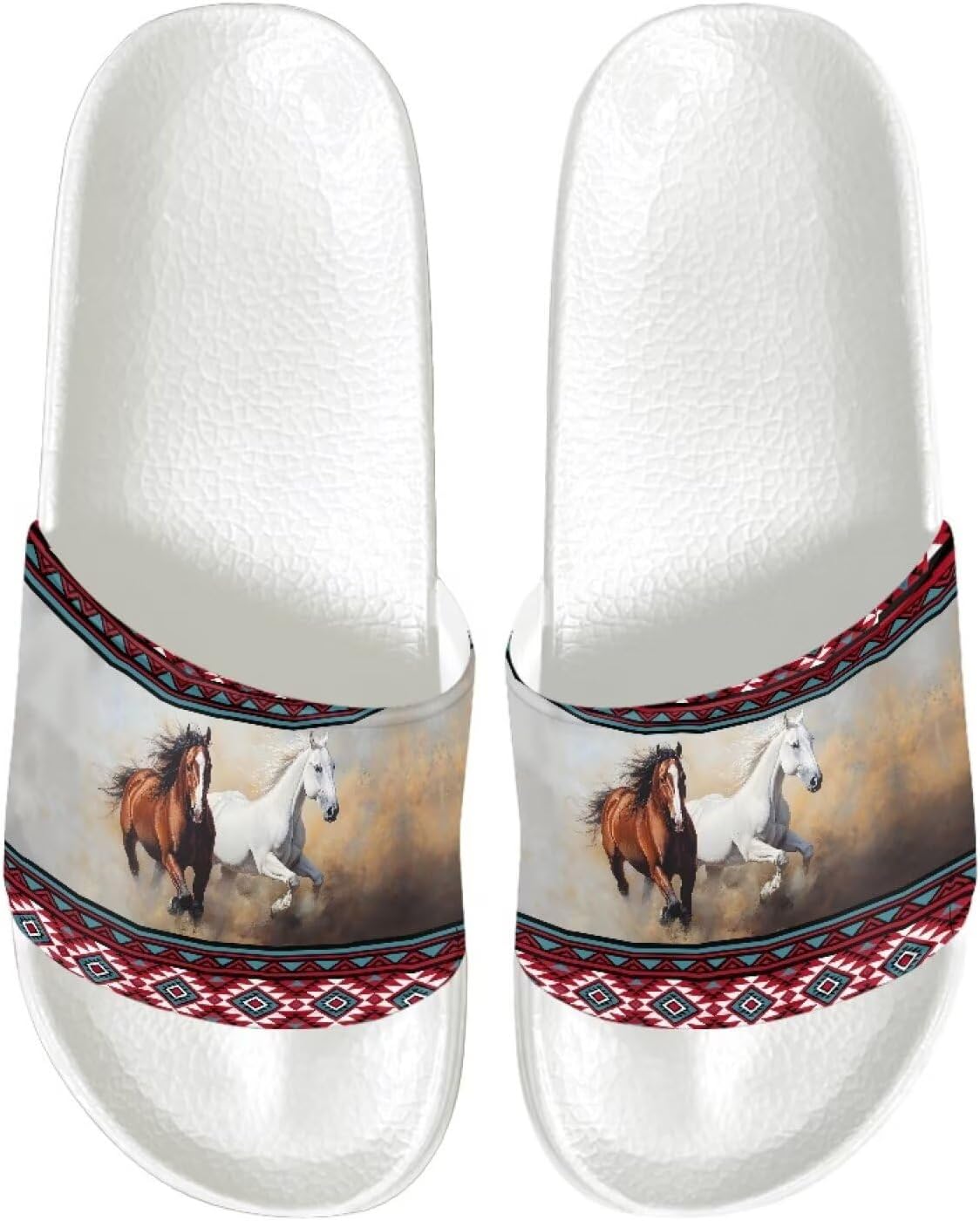 Шлепанцы для женщин и мужчин, нескользящие тапочки для душа Judentidos, Southwestern Navajo Horse Native American
Шлепанцы для женщин и мужчин, нескользящие тапочки для душа Judentidos, Southwestern Navajo Horse Native American