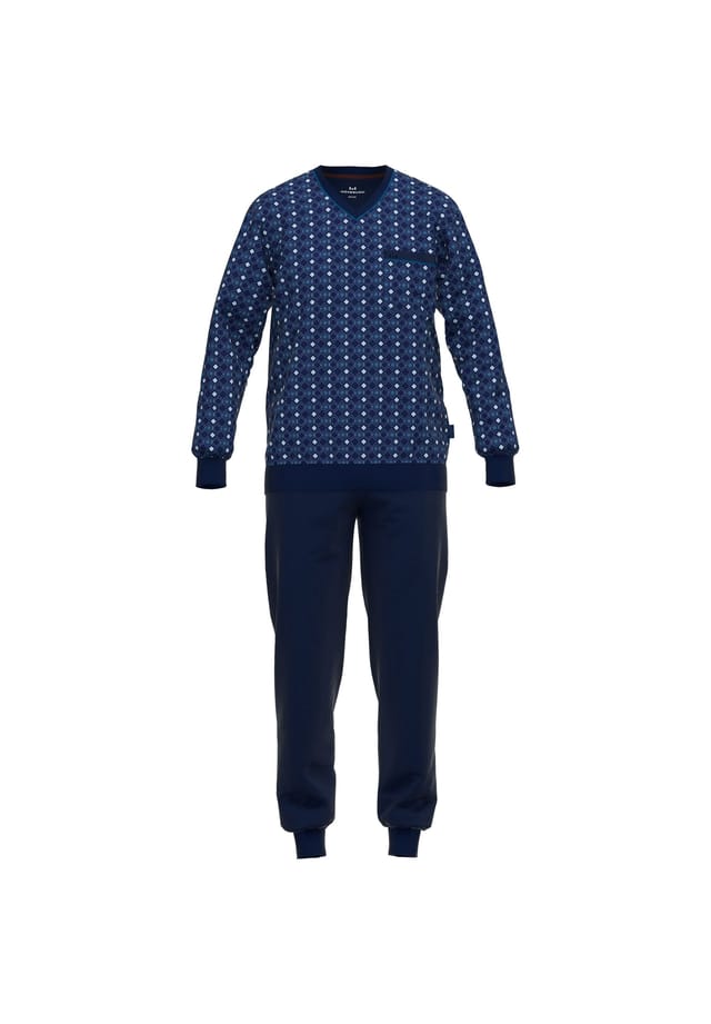 Пижама - хлопковая пижама с длинными манжетами и V-образным вырезом GöTzburg, синий
Пижама - хлопковая пижама с длинными манжетами и V-образным вырезом GöTzburg, синий
