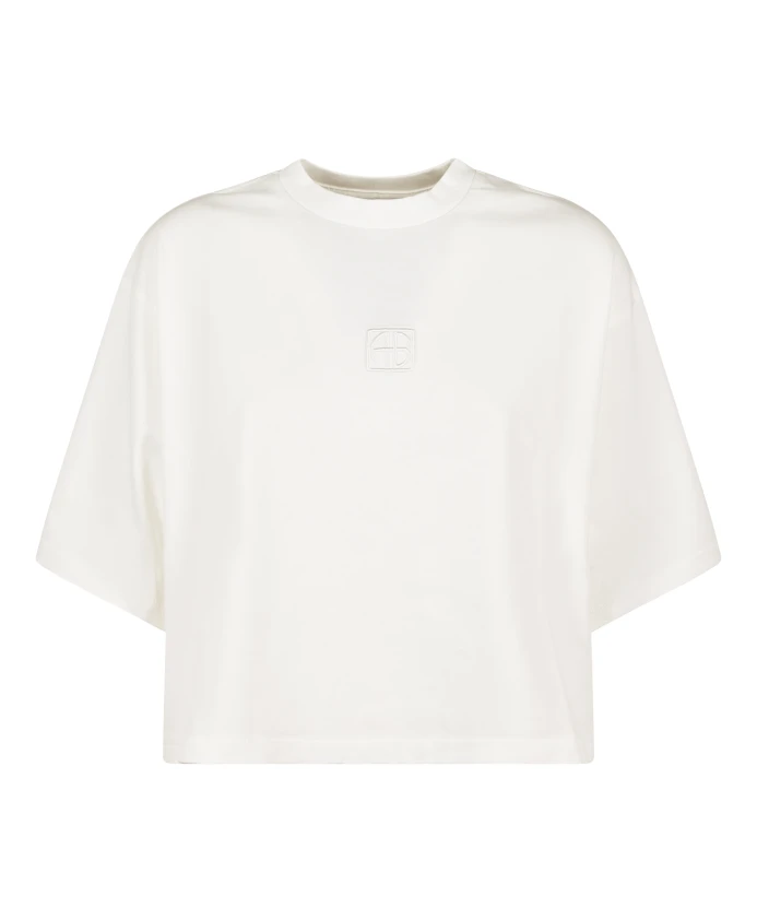 Укороченная футболка Майерс с монограммой в рамке Anine Bing, белый
Укороченная футболка Майерс с монограммой в рамке Anine Bing, белый