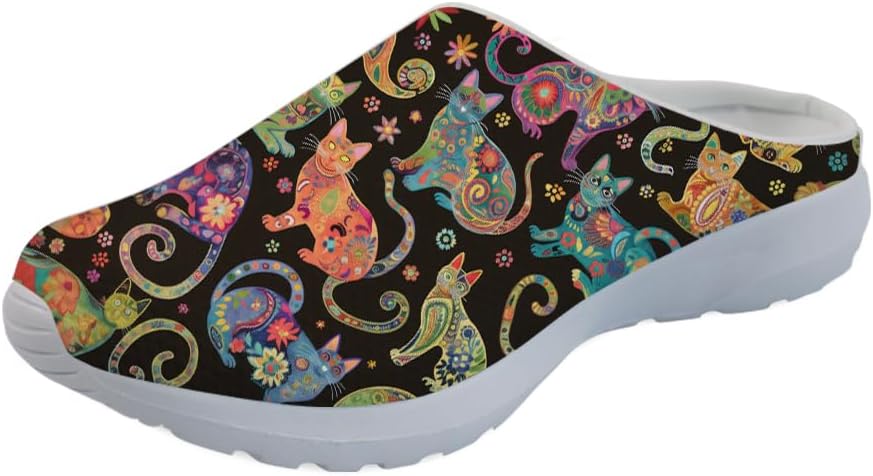 Женские сабо Forchrinse с принтом кошки, мужские кроссовки-тапочки Kitten для прогулок, с поддержкой свода стопы, садовые сабо с ортопедической стелькой, Hippie Cat
Женские сабо Forchrinse с принтом кошки, мужские кроссовки-тапочки Kitten для прогулок, с поддержкой свода стопы, садовые сабо с ортопедической стелькой, Hippie Cat