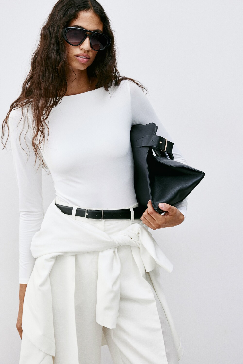 Боди с вырезом «лодочка» H&M, белый
Боди с вырезом «лодочка» H&M, белый