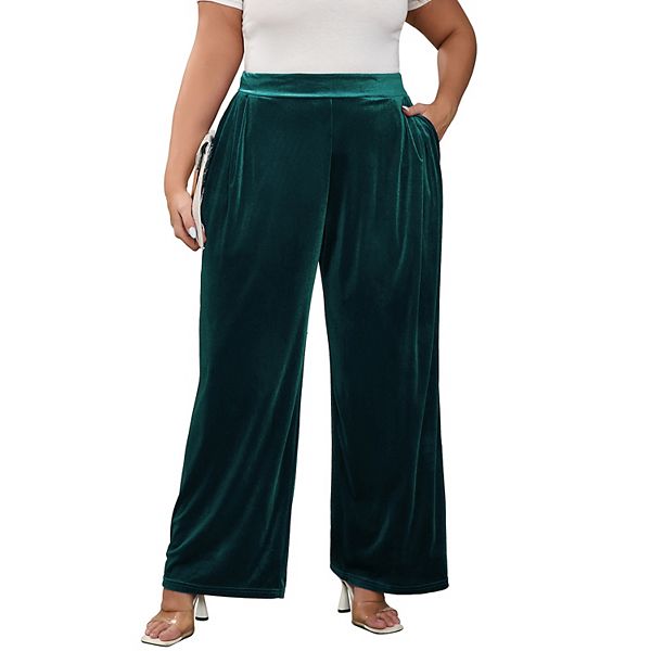 Женские брюки plus size с бархатистой тканью, широкие, с высокой талией, свободного кроя и карманами Clearflower, Dark Green
Женские брюки plus size с бархатистой тканью, широкие, с высокой талией, свободного кроя и карманами Clearflower, Dark Green
