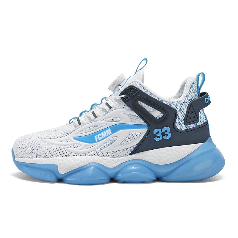 Дышащие и прочные детские баскетбольные кроссовки для подростков FCMM, белый/синий 
Дышащие и прочные детские баскетбольные кроссовки для подростков FCMM, белый/синий