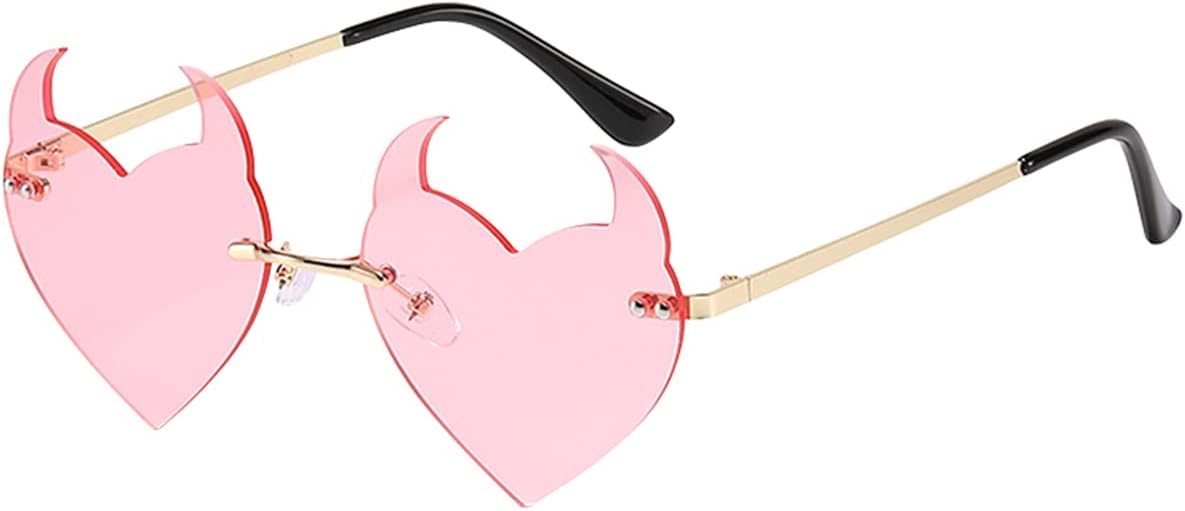 Солнцезащитные очки BOJOD Devil Horn Heart для женщин, в стиле рейв, панк 90-х, с сердечками. Яркие цветные солнцезащитные очки для вечеринок, фестивалей, Хэллоуина, розовые, Pink
Солнцезащитные очки BOJOD Devil Horn Heart для женщин, в стиле рейв, панк 90-х, с сердечками. Яркие цветные солнцезащитные очки для вечеринок, фестивалей, Хэллоуина, розовые, Pink