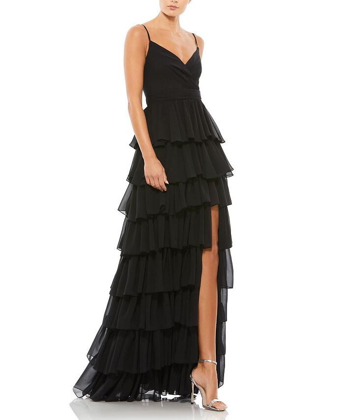 Платье без рукавов Mac Duggal и юбка с рюшами, черный
Платье без рукавов Mac Duggal и юбка с рюшами, черный