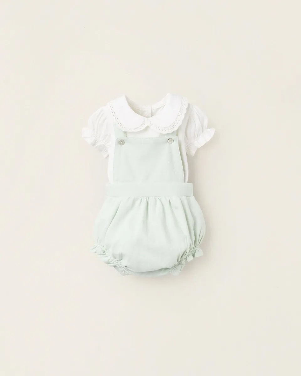 Набор для малыша с оборками и английской вышивкой Zippy, бирюзовый
Набор для малыша с оборками и английской вышивкой Zippy, бирюзовый