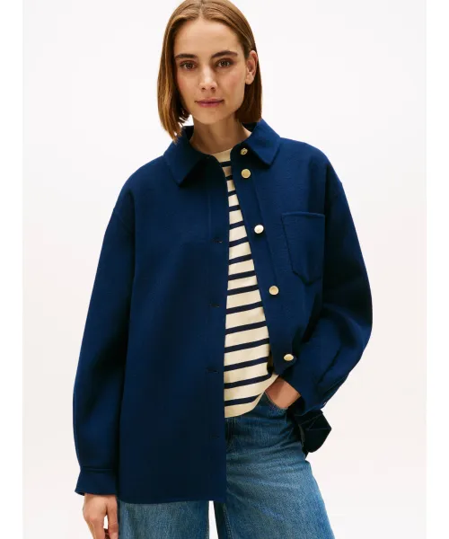 Шерстяная рубашка Regular fit Tommy Hilfiger, синий 
Шерстяная рубашка Regular fit Tommy Hilfiger, синий