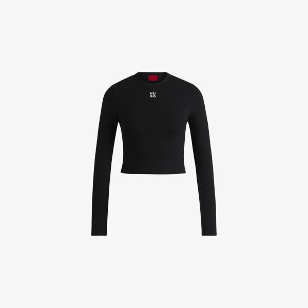 Топ Hugo с вышитым логотипом, черный
Топ Hugo с вышитым логотипом, черный