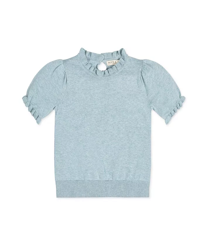 Детский свитер с пышными рукавами и рюшами по краю для девочек Hope & Henry, синий
Детский свитер с пышными рукавами и рюшами по краю для девочек Hope & Henry, синий