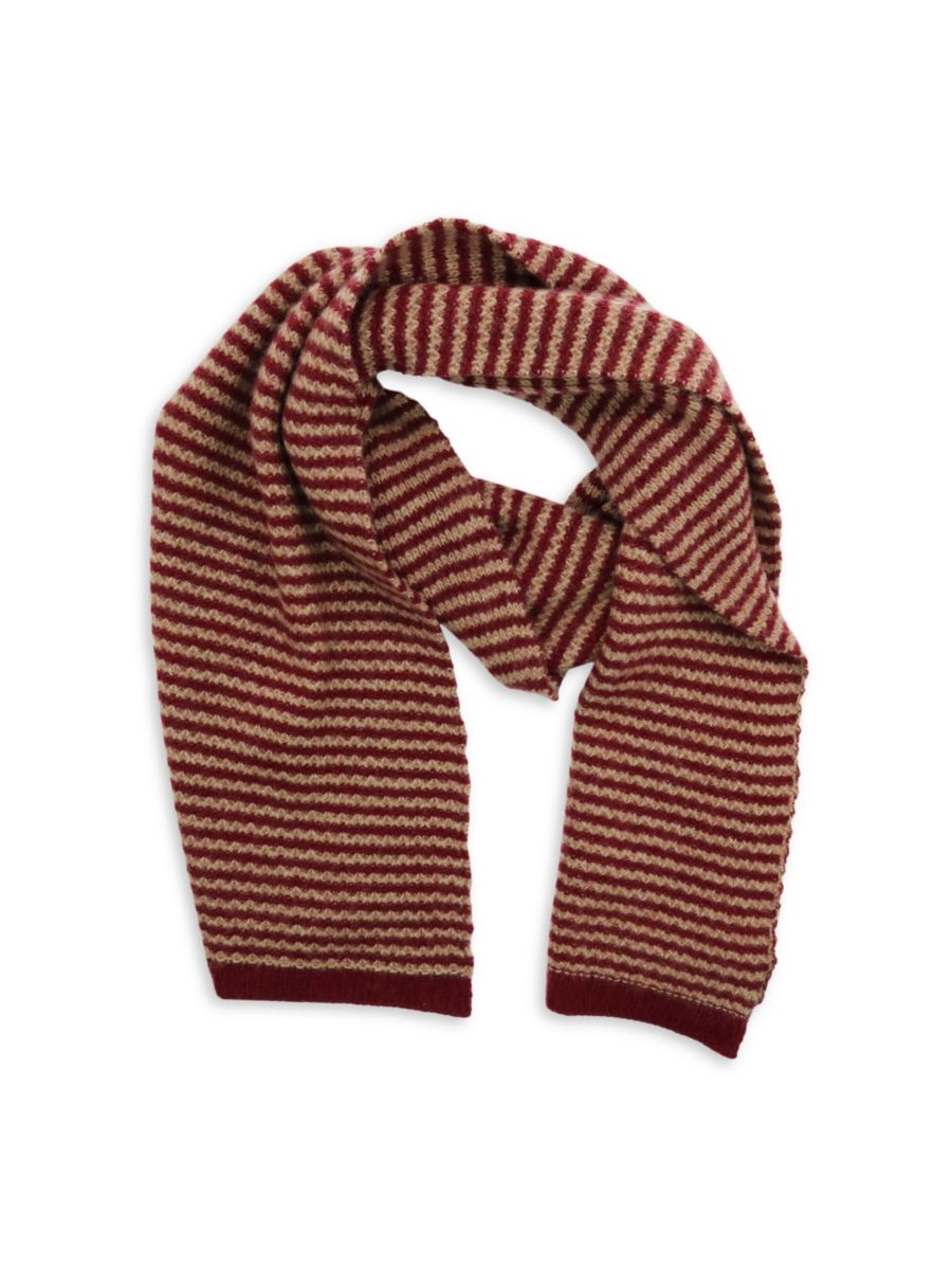 Кашемировый шарф с полосатым узором соты Portolano, цвет Rum White
Кашемировый шарф с полосатым узором соты Portolano, цвет Rum White