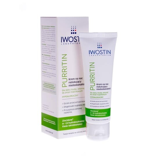 Ночной крем, уменьшающий несовершенства, 40 мл Iwostin, Purritin
Ночной крем, уменьшающий несовершенства, 40 мл Iwostin, Purritin